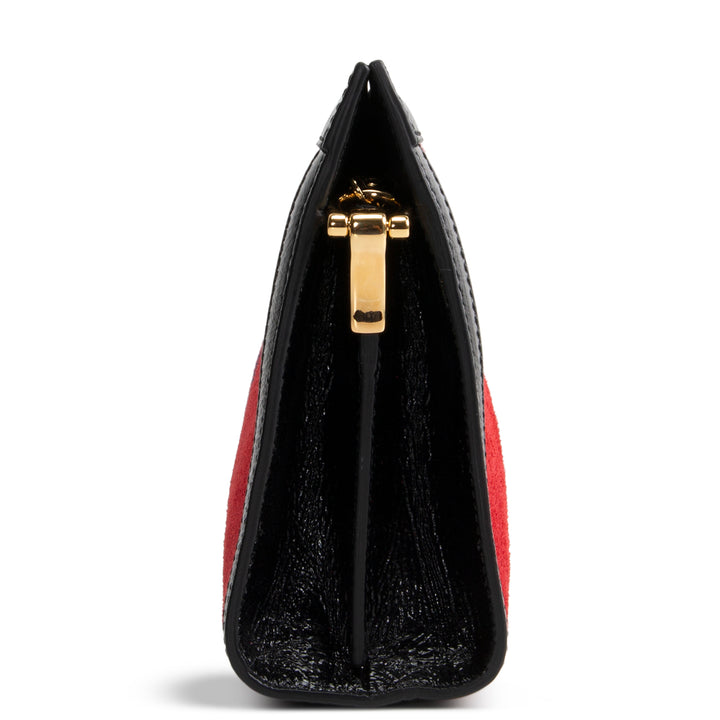 GUCCI Suede Ophidia Chain Clutch