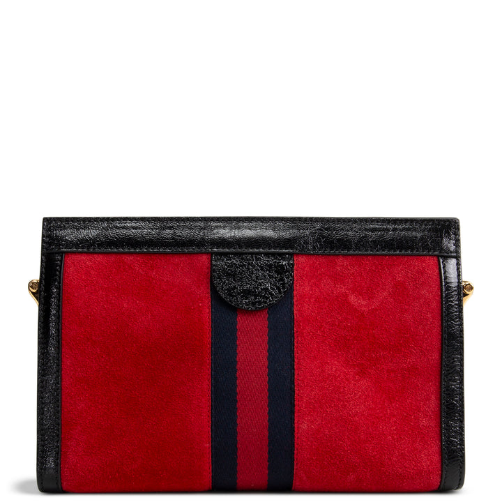 GUCCI Suede Ophidia Chain Clutch