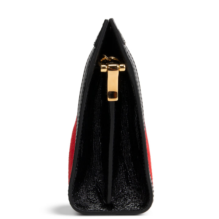 GUCCI Suede Ophidia Chain Clutch