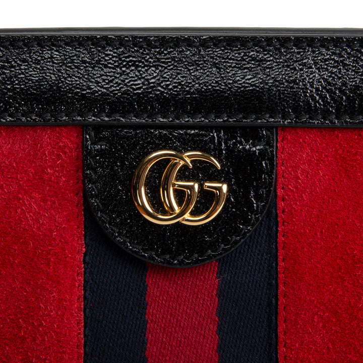 GUCCI Suede Ophidia Chain Clutch
