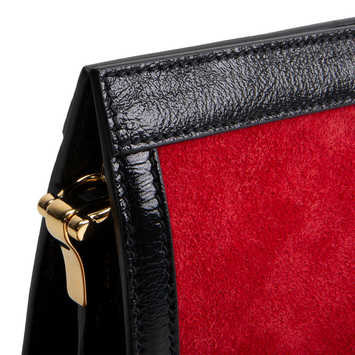 GUCCI Suede Ophidia Chain Clutch