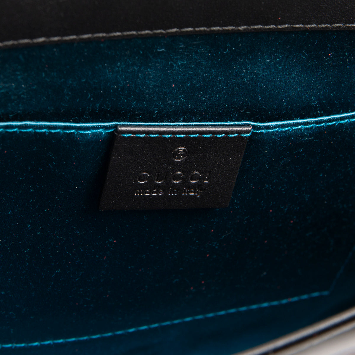 GUCCI Suede Ophidia Chain Clutch