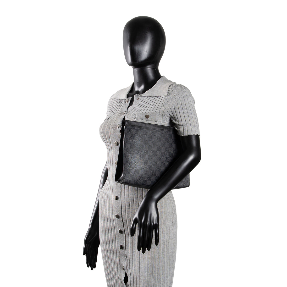 LOUIS VUITTON Pochette Voyage MM Damier Graphite - Black/Grey