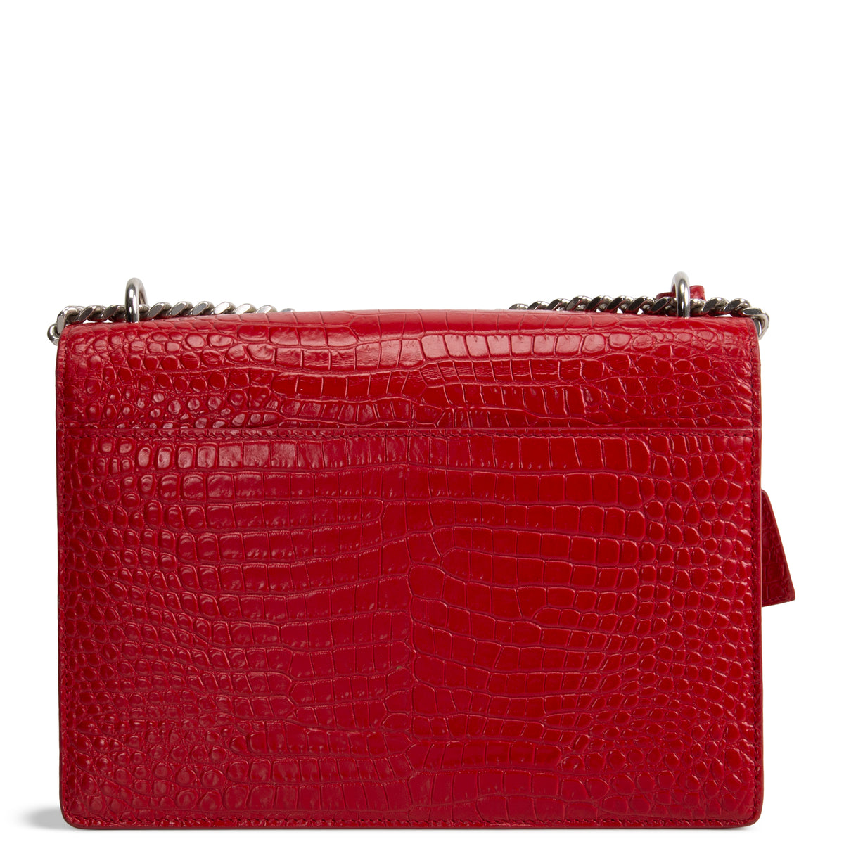 SAINT LAURENT Sunset Croc Embossed - Red
