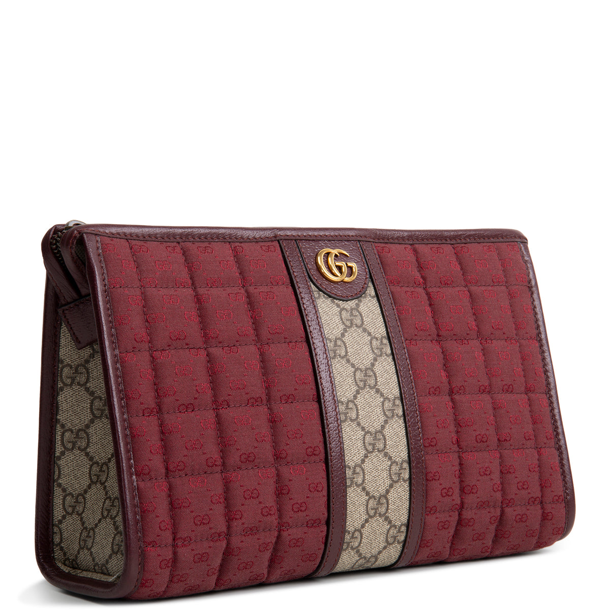 GUCCI GG Supreme Mignon Pouch - Burgundy
