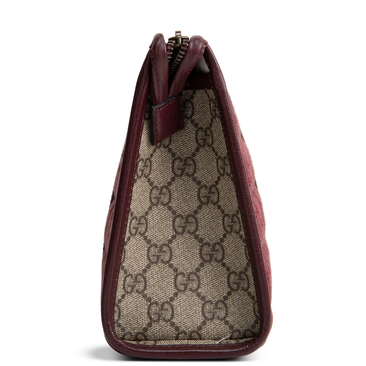 GUCCI GG Supreme Mignon Pouch - Burgundy