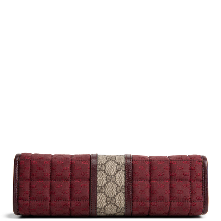 GUCCI GG Supreme Mignon Pouch - Burgundy