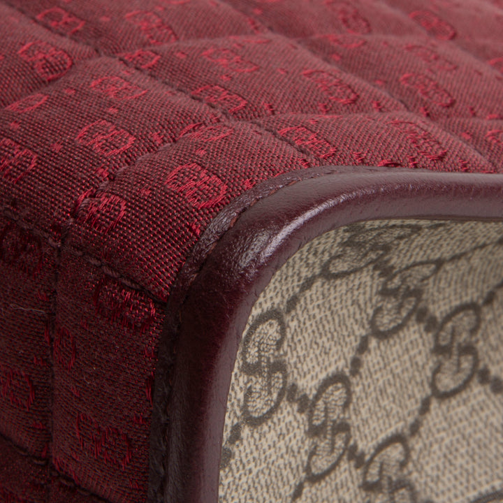 GUCCI GG Supreme Mignon Pouch - Burgundy