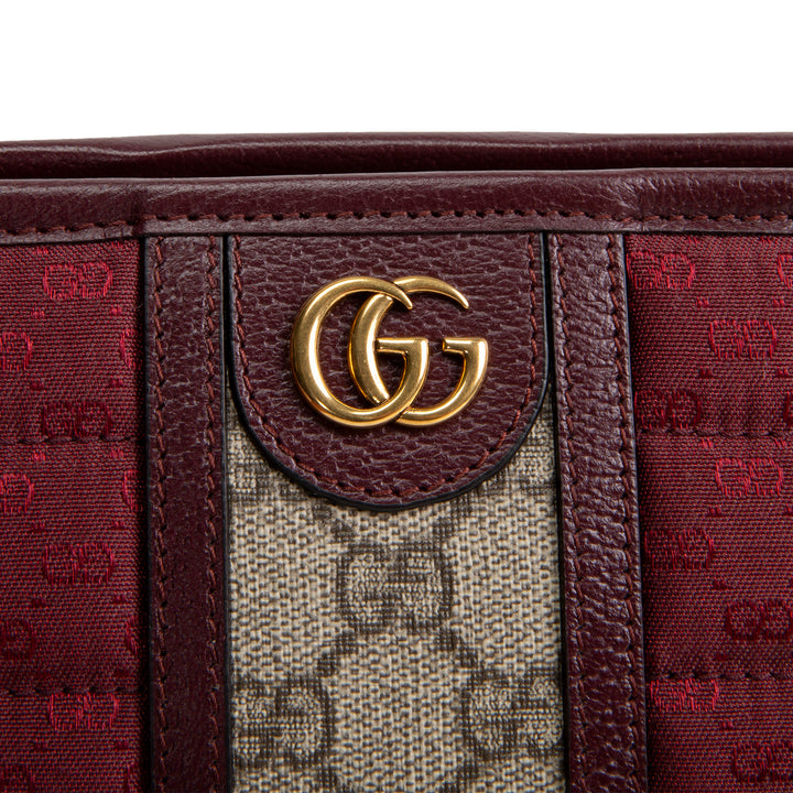 GUCCI GG Supreme Mignon Pouch - Burgundy