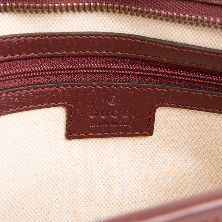 GUCCI GG Supreme Mignon Pouch - Burgundy