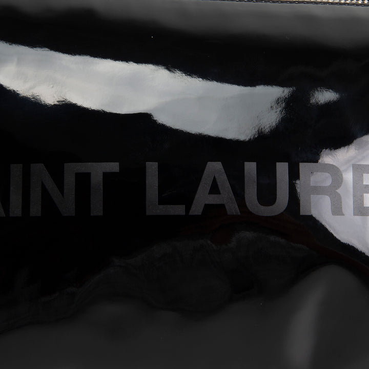SAINT LAURENT Patent Le Monogramme Shoulder Bag - Black