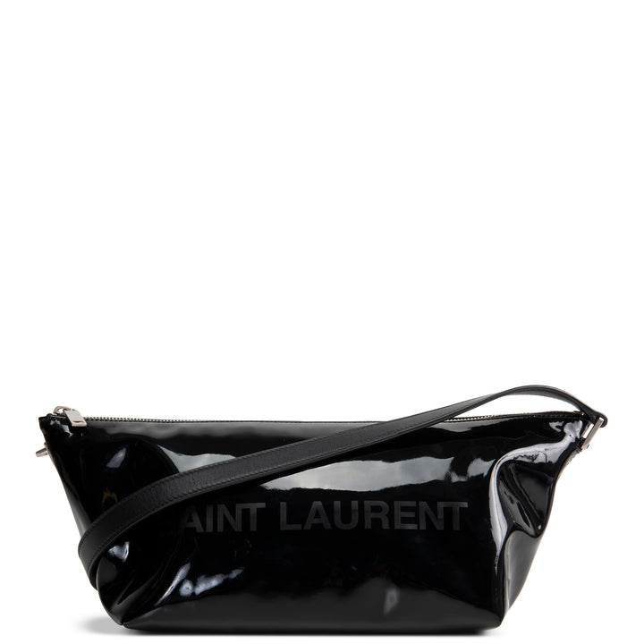 SAINT LAURENT Patent Le Monogramme Shoulder Bag - Black