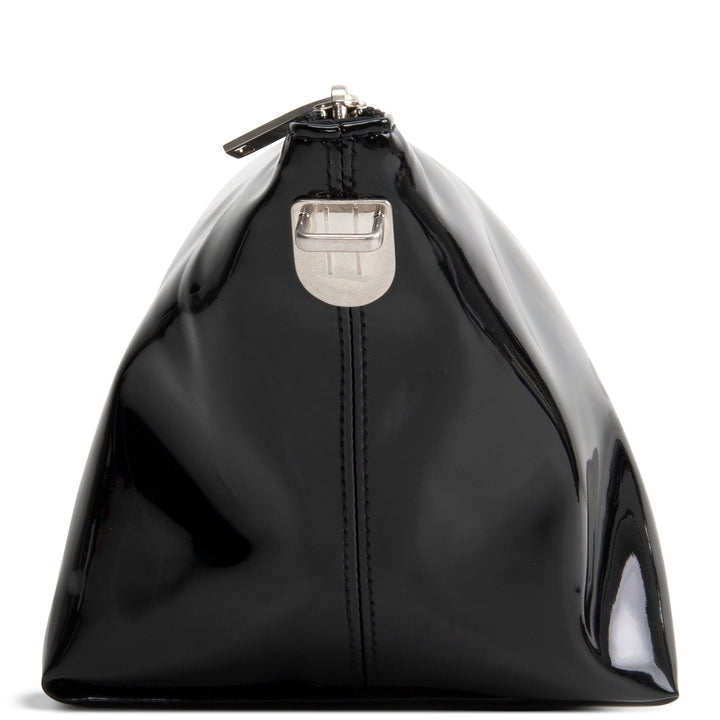 SAINT LAURENT Patent Le Monogramme Shoulder Bag - Black