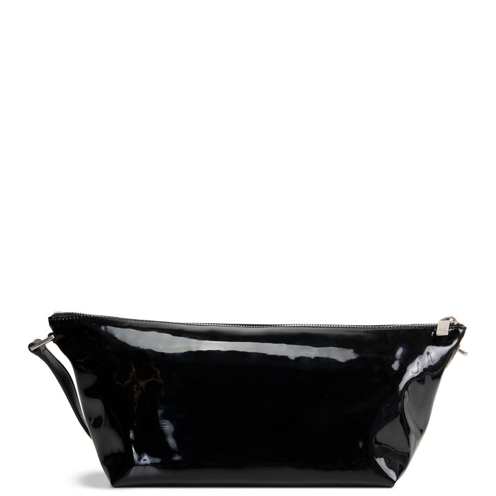 SAINT LAURENT Patent Le Monogramme Shoulder Bag - Black