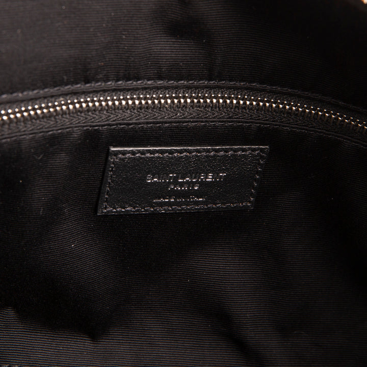 SAINT LAURENT Patent Le Monogramme Shoulder Bag - Black