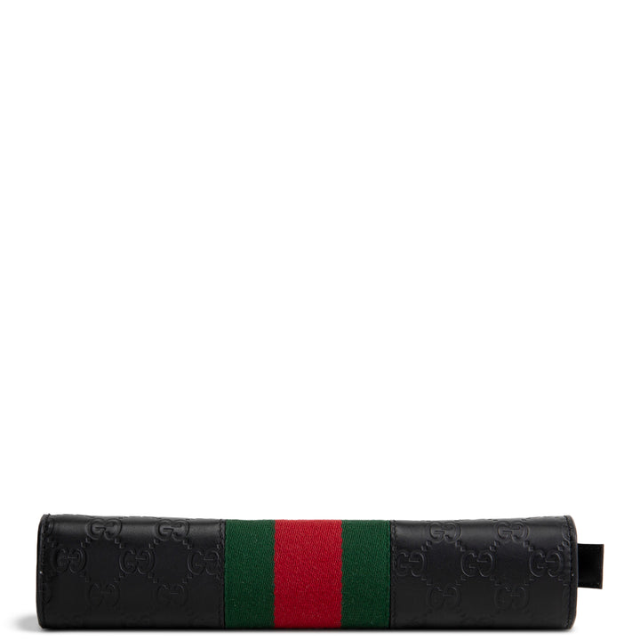 GUCCI Guccissima Signature Web Toiletry Pouch - Black