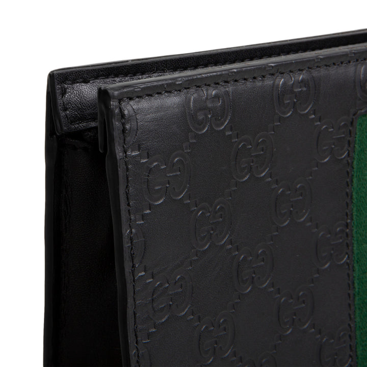 GUCCI Guccissima Signature Web Toiletry Pouch - Black