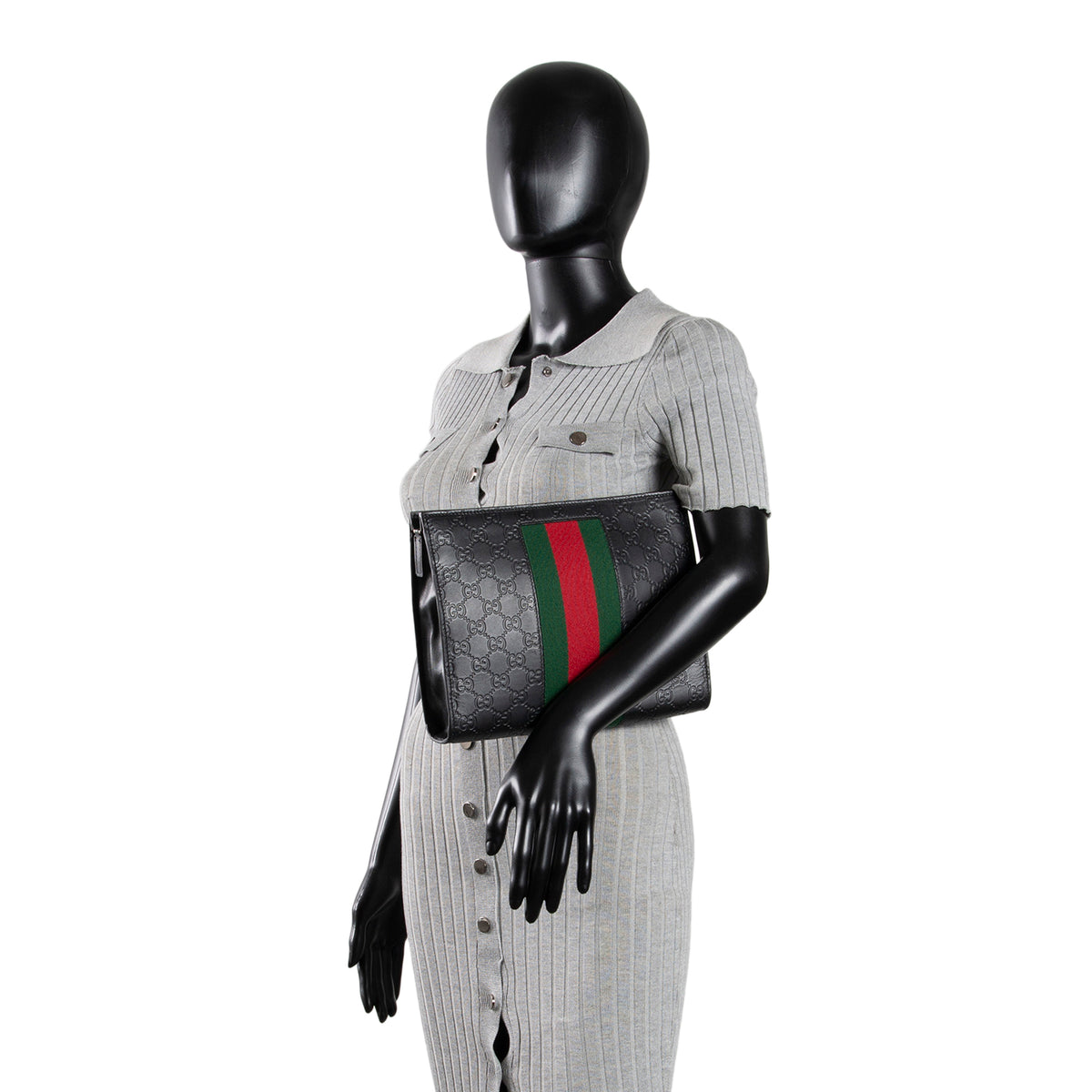 GUCCI Guccissima Signature Web Toiletry Pouch - Black