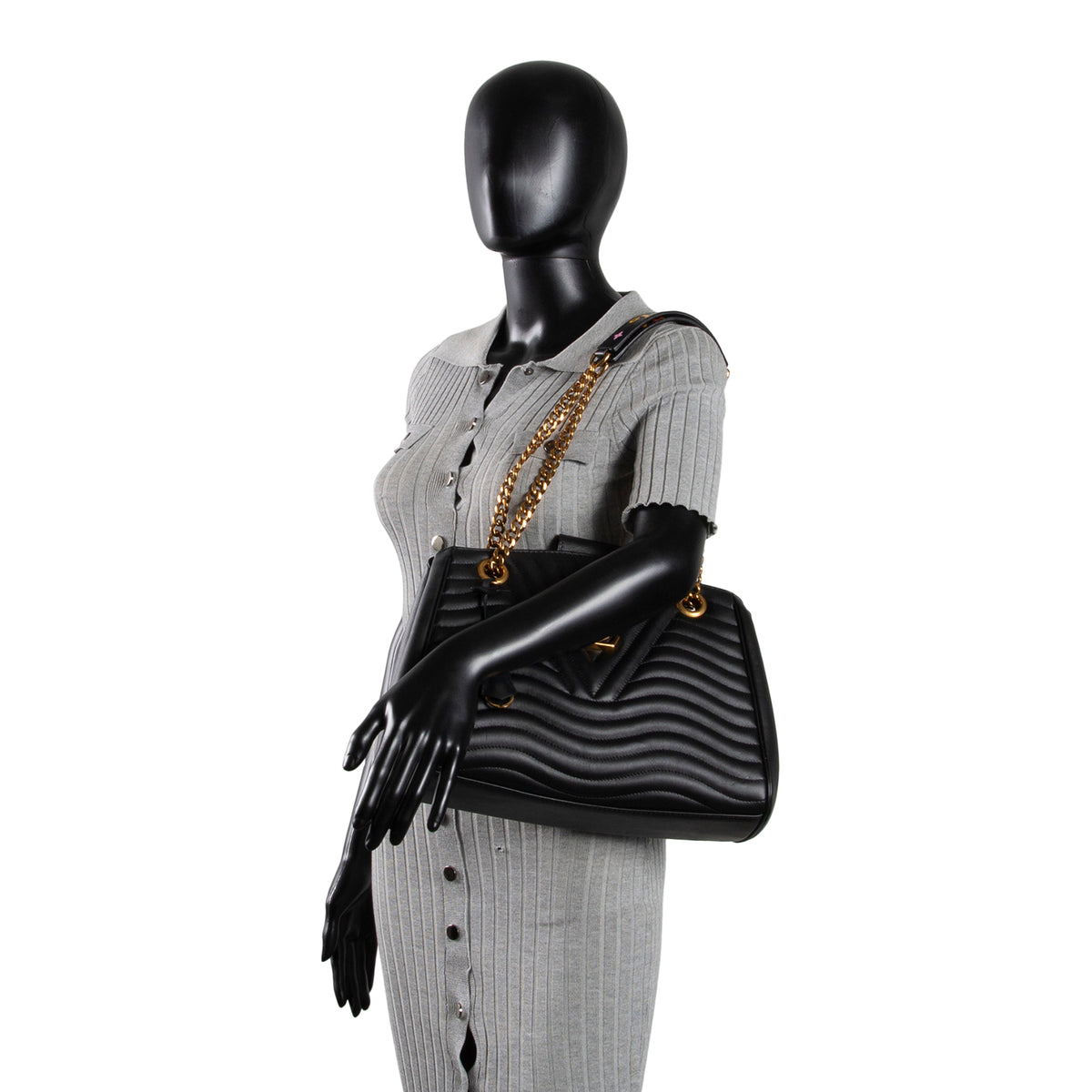 LOUIS VUITTON New Wave Chain Tote - Black
