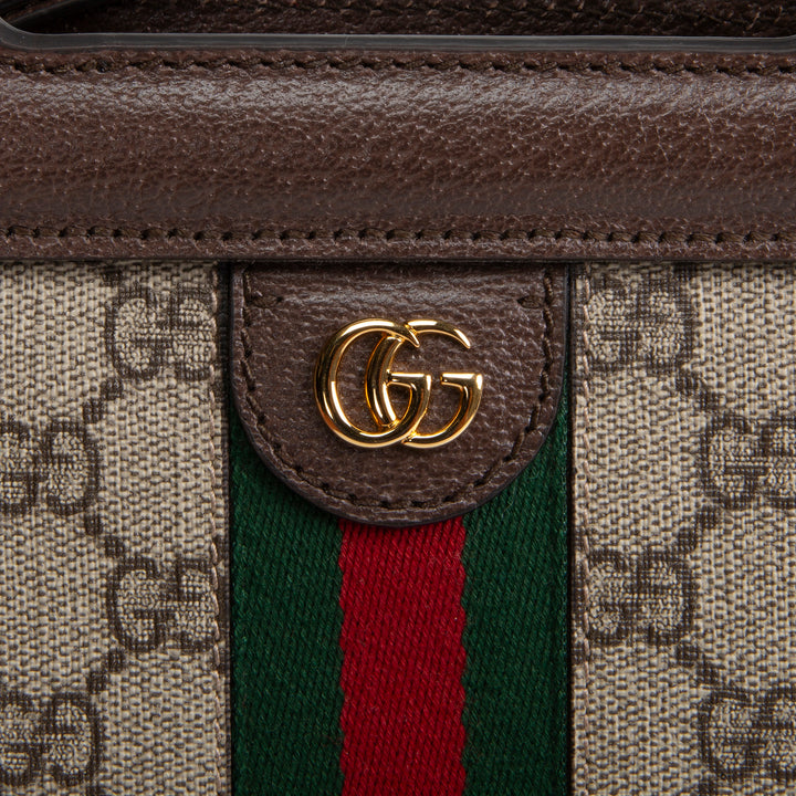 GUCCI GG Supreme Ophidia Cutout Handle Tote - Small