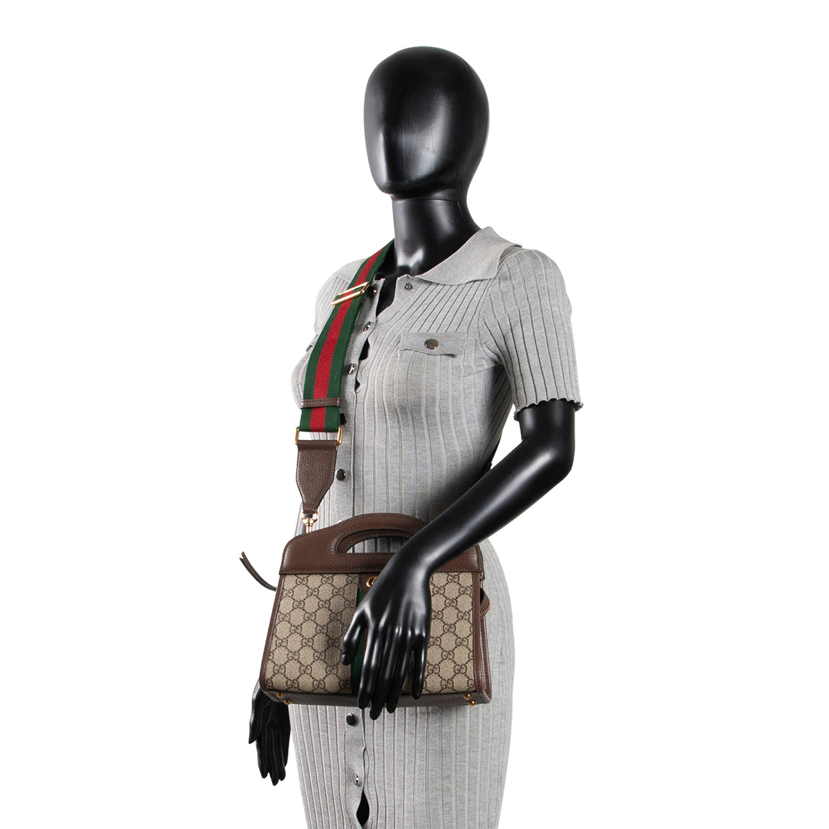 GUCCI GG Supreme Ophidia Cutout Handle Tote - Small