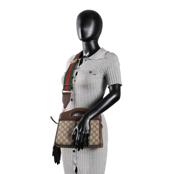 GUCCI GG Supreme Ophidia Cutout Handle Tote - Small