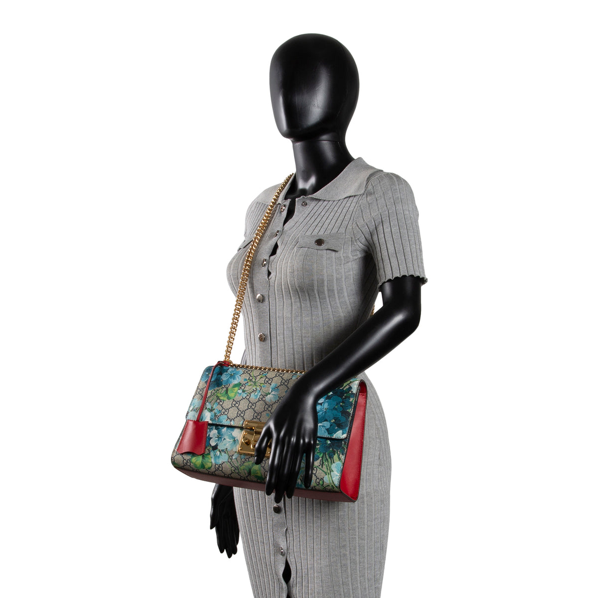 GUCCI GG Blooms Padlock Shoulder Bag - Medium