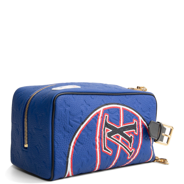 LOUIS VUITTON x NBA Cloakroom Taurillon Monogram Dopp Kit - Blue