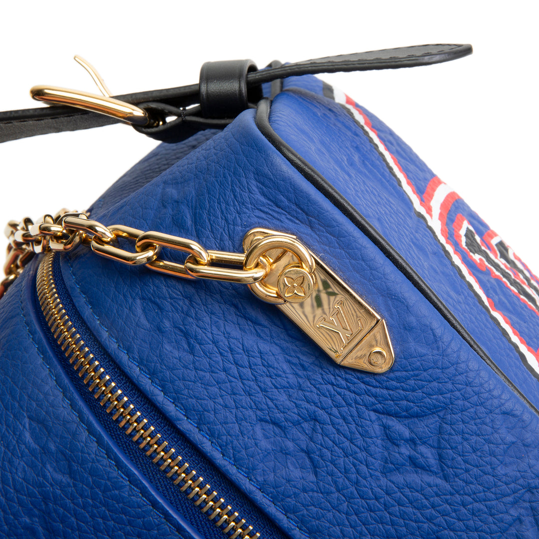 LOUIS VUITTON x NBA Cloakroom Taurillon Monogram Dopp Kit - Blue