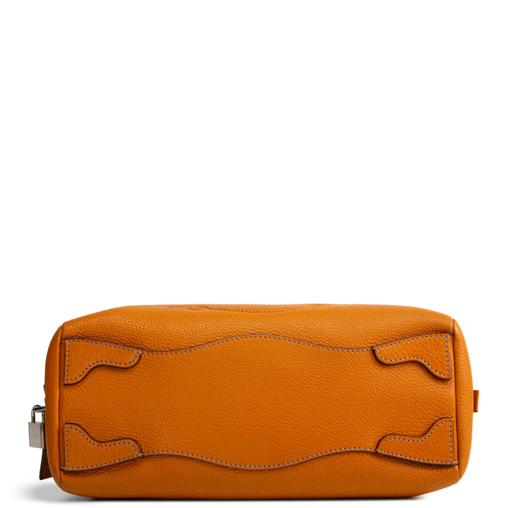PRADA Vitello Daino Bauletto Bag - Dark Mustard Yellow
