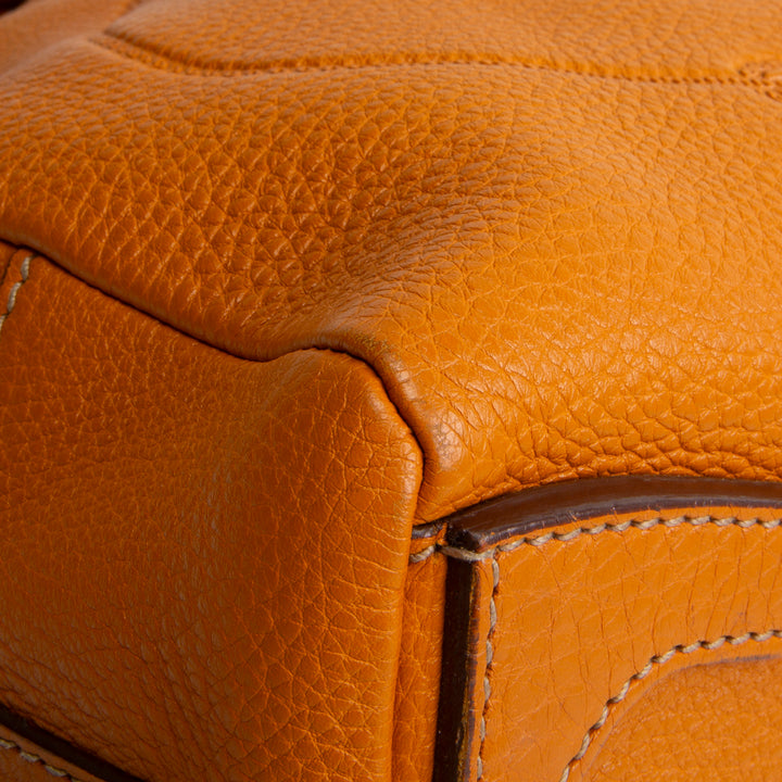 PRADA Vitello Daino Bauletto Bag - Dark Mustard Yellow