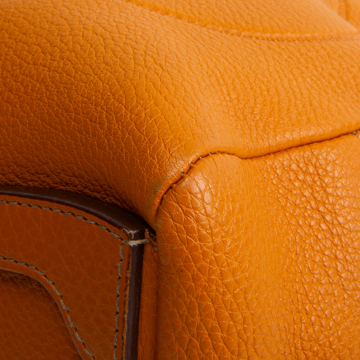 PRADA Vitello Daino Bauletto Bag - Dark Mustard Yellow