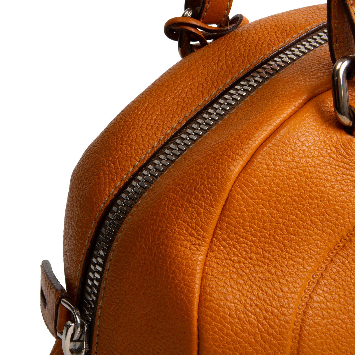 PRADA Vitello Daino Bauletto Bag - Dark Mustard Yellow