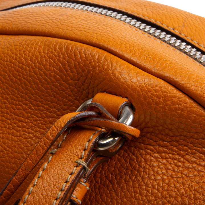 PRADA Vitello Daino Bauletto Bag - Dark Mustard Yellow