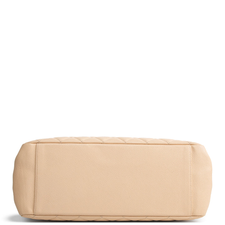 CHANEL Quilted Caviar Grand Shopping Tote - Nude OUTLET FINAL SALE