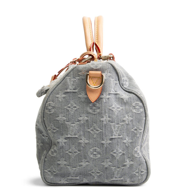 LOUIS VUITTON Speedy Soft 30 Monogram Denim - Washed Grey