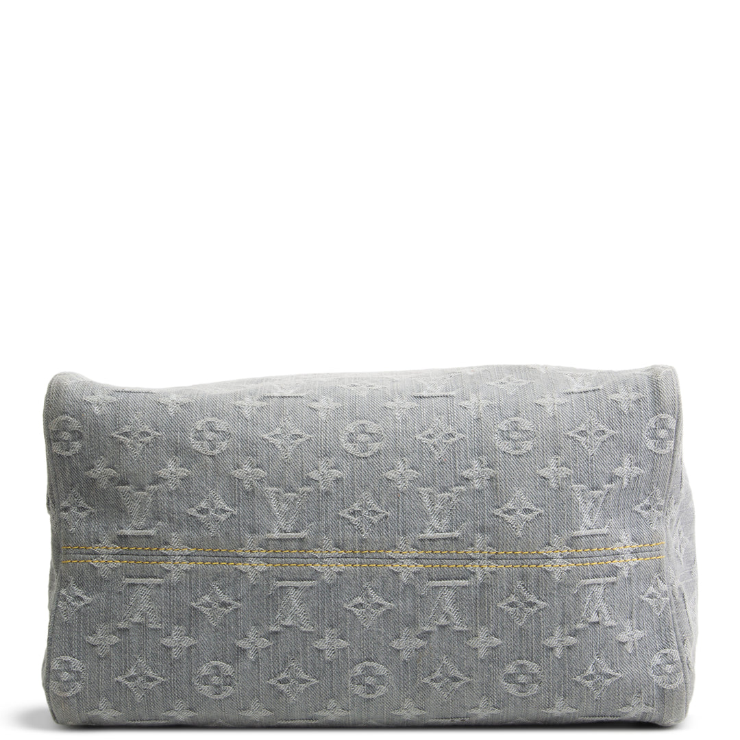 LOUIS VUITTON Speedy Soft 30 Monogram Denim - Washed Grey