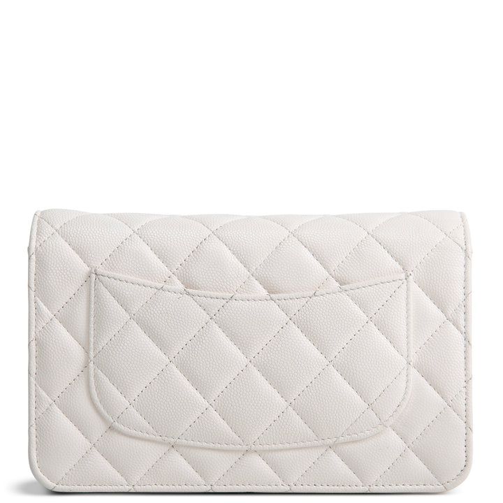 CHANEL Strass Wallet on Chain - White