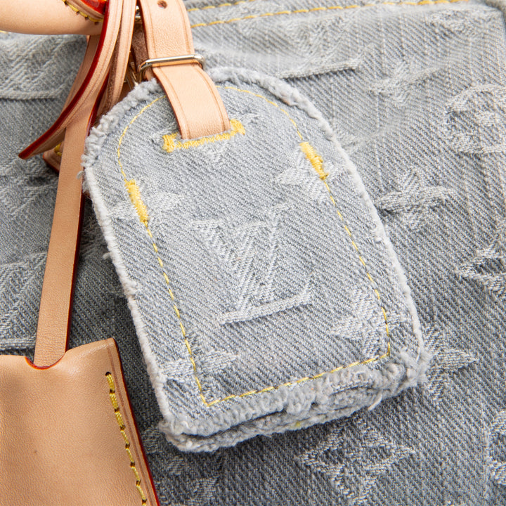 LOUIS VUITTON Speedy Soft 30 Monogram Denim - Washed Grey