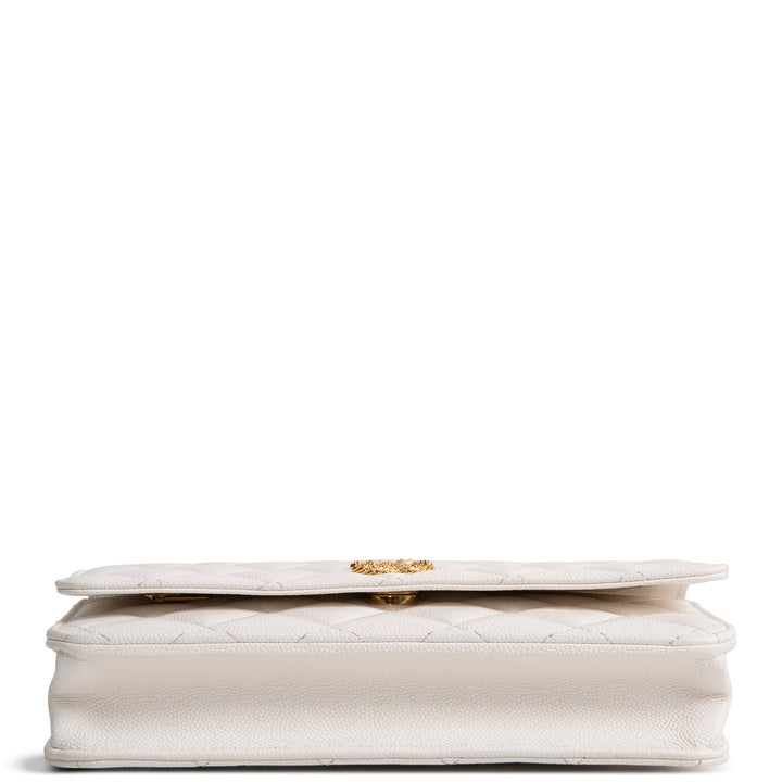 CHANEL Strass Wallet on Chain - White
