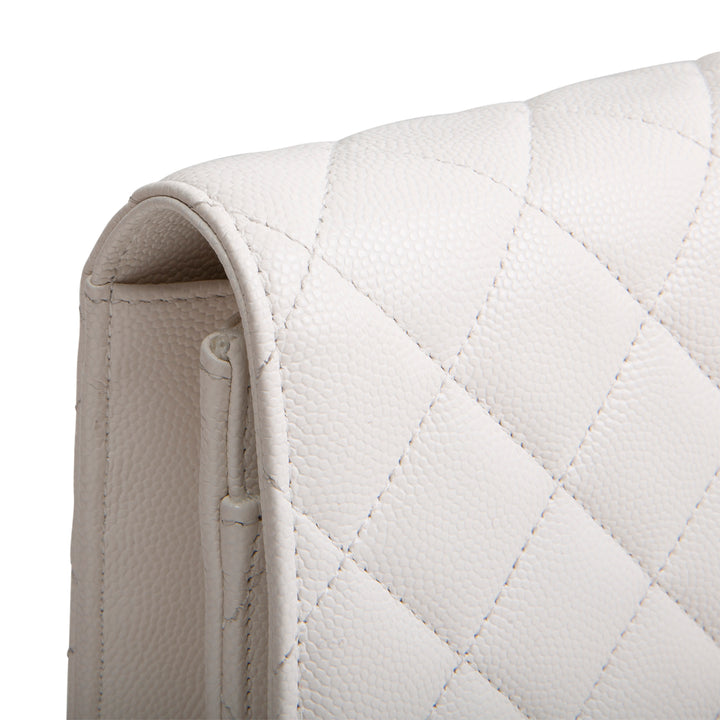 CHANEL Strass Wallet on Chain - White