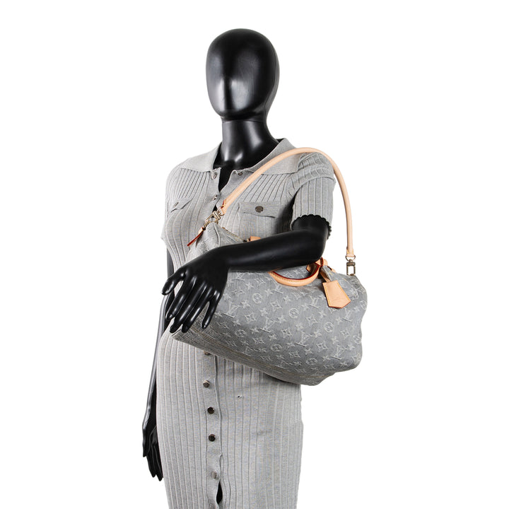 LOUIS VUITTON Speedy Soft 30 Monogram Denim - Washed Grey