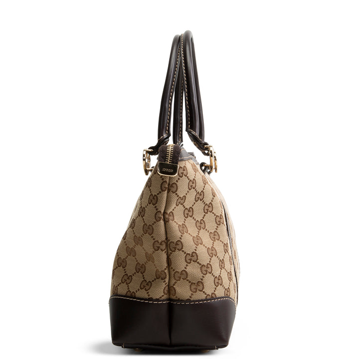 GUCCI GG Canvas Lovely Heart Tote - Beige & Ebony
