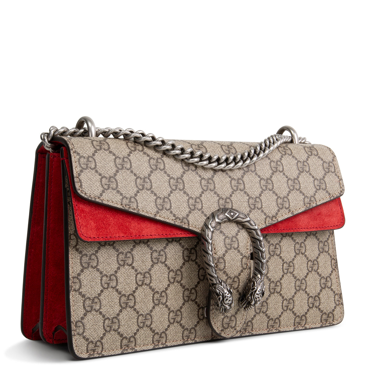 GUCCI GG Supreme Dionysus Shoulder Bag - Red Trim