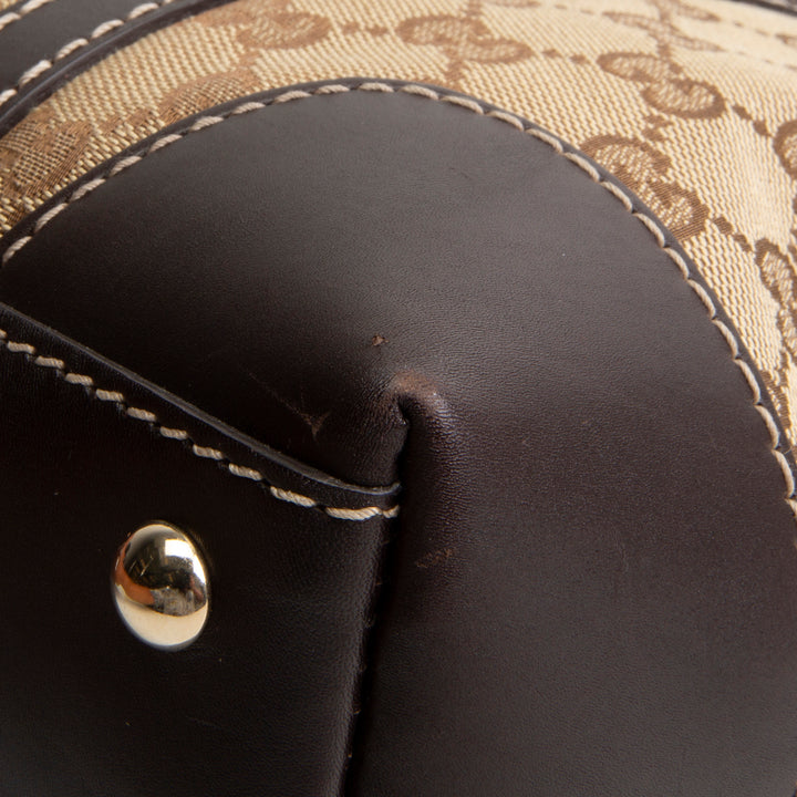 GUCCI GG Canvas Lovely Heart Tote - Beige & Ebony