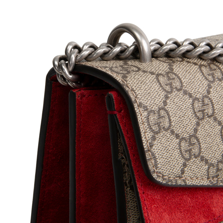 GUCCI GG Supreme Dionysus Shoulder Bag - Red Trim
