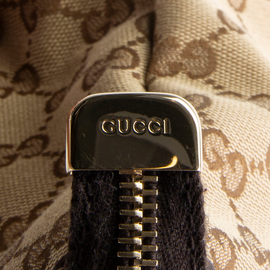 GUCCI GG Canvas Lovely Heart Tote - Beige & Ebony