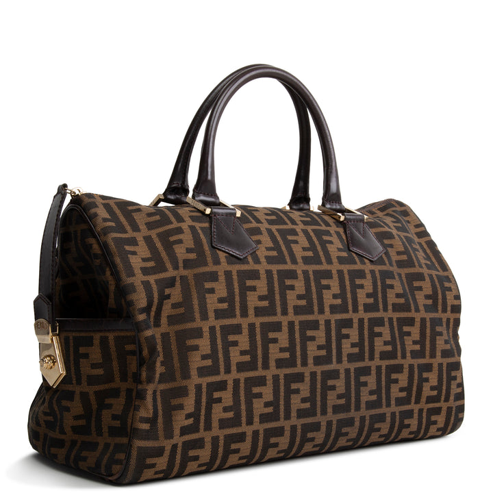 FENDI Zucca Chef Boston Bag - Tobacco