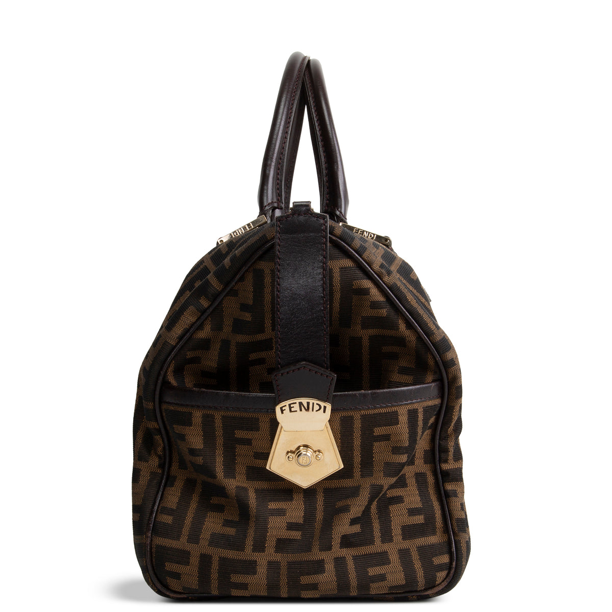 FENDI Zucca Chef Boston Bag - Tobacco