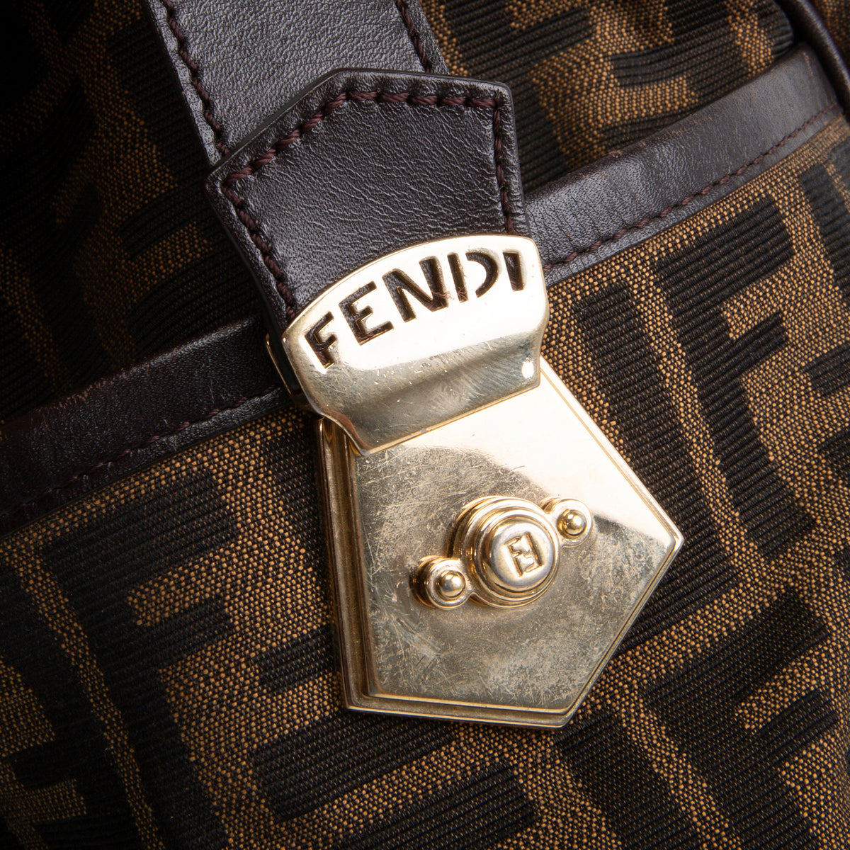 FENDI Zucca Chef Boston Bag - Tobacco